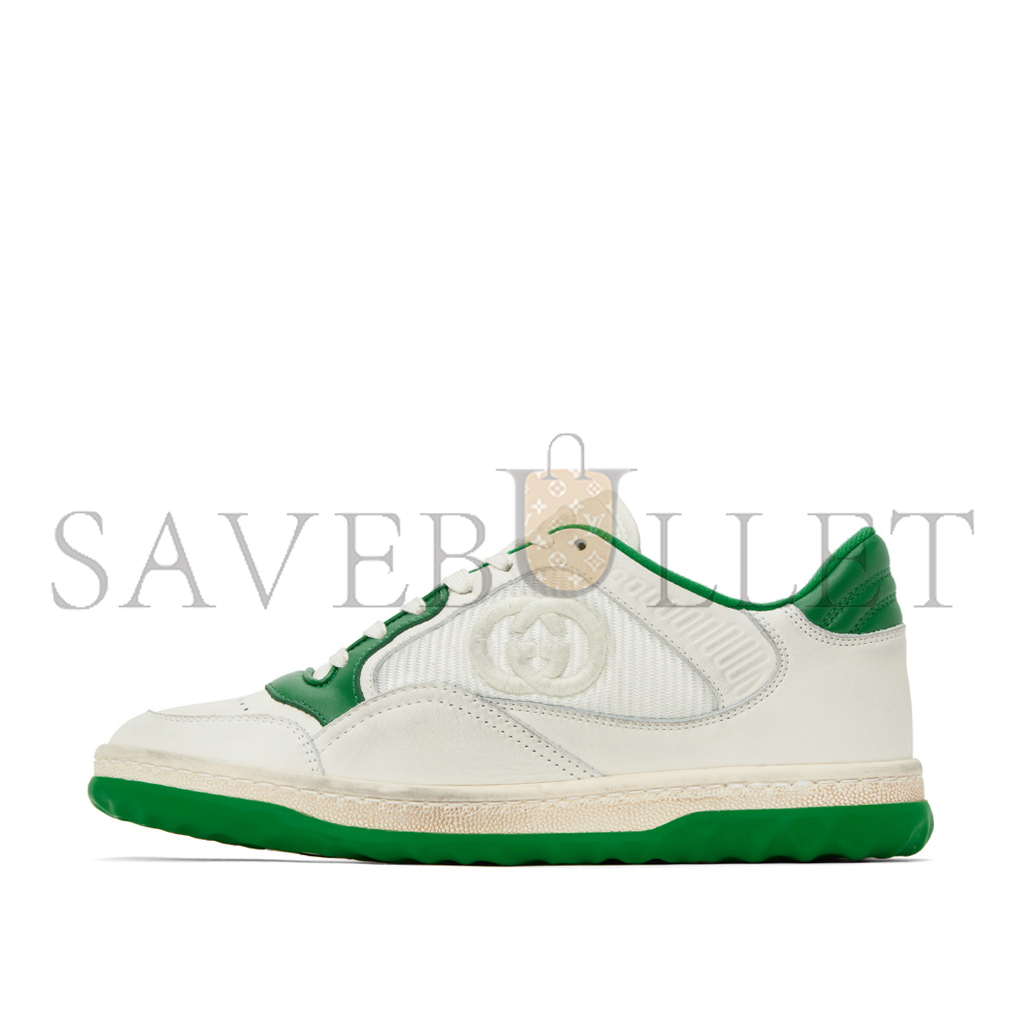 G*u*i off-white & green mac80 sneakers